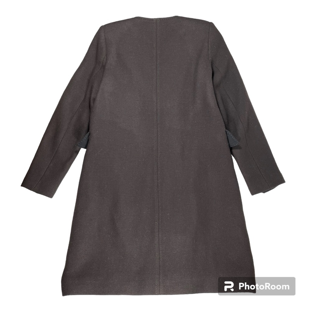 Zara Basic Brown Round Neck Wool Blends Long Coat… - image 8